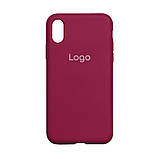 Чохол Silicone Case Full Size (AA) для iPhone Xs Max Колір 73.Plum, фото 2