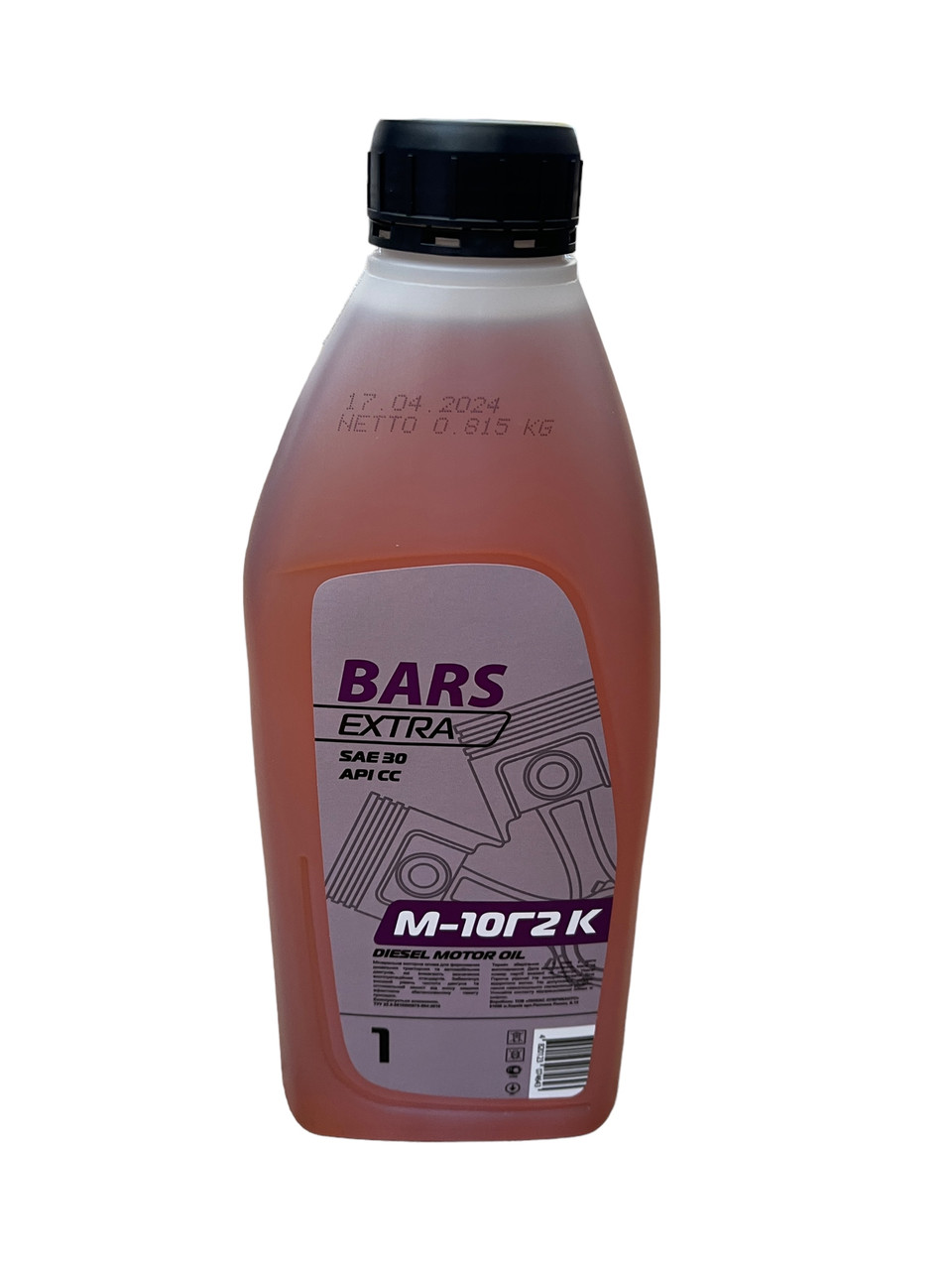 Моторна олива Барс М-10г2к дизель SAE 30 1 л, фото 1