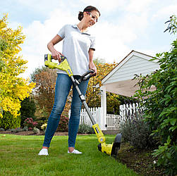 Ryobi Тример садовий гібридний ONE+ RLT1831H20F 18В/220В Hybrid 25-30см 1х2А·год телескоп.штанга регулювання