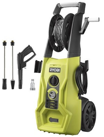 Ryobi Мінімийка високого тиску RY170PWA 2500Вт 170бар 470л/год шланг 10м 24кг