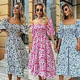 Ідеальна Літня сукня з гумкою по грудях Тканина легкий софт Розміри S, M, L, XL, фото 2