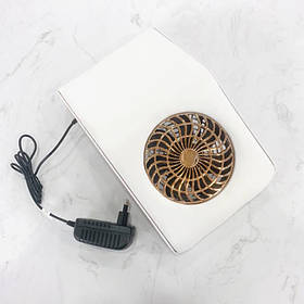 Настільна манікюрна витяжка м'яка з еко-шкірою з регулятором - 801, 80 Вт. Золото