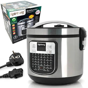 Мультиварка 6 л, 45 програм, Rainberg RB-6209 / Мультиварка з антипригарним покриттям/ Мультиварка-скороварка
