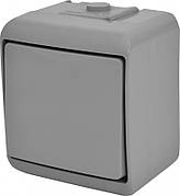 Вимикач 1-клавішний зовнішнього монтажу ETI VHE-1-SR 250V AC IP54 4668060 Сірий