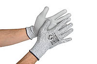 Защитные перчатки от порезов с полиуретановым покрытием Terex серые