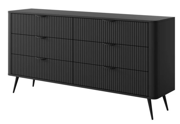 Комод Lante з 6 шухлядами Чорний TM Perfect Home Польща