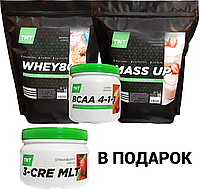 Протеїн 2 кг + Гейнер 2,5 кг + BCAA 4:1:1 0,5 кг + Креатин 0,3 кг у подарунок! TNT Nutrition