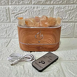 Зволожувач повітря з камінням Aroma Diffuser (соляна лампа + нічник, LED підсвітка) AD-1928, фото 8
