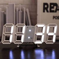 LY-1089 VST-883 Electronic LED Wall Clock with White Backlight | Digital Timepiece | Wall-Mounted Alarm Clock