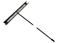 Світильник меблевий Мелашка П подібний 120мм 0,96W корпус чорний, золоте світло LEDUA