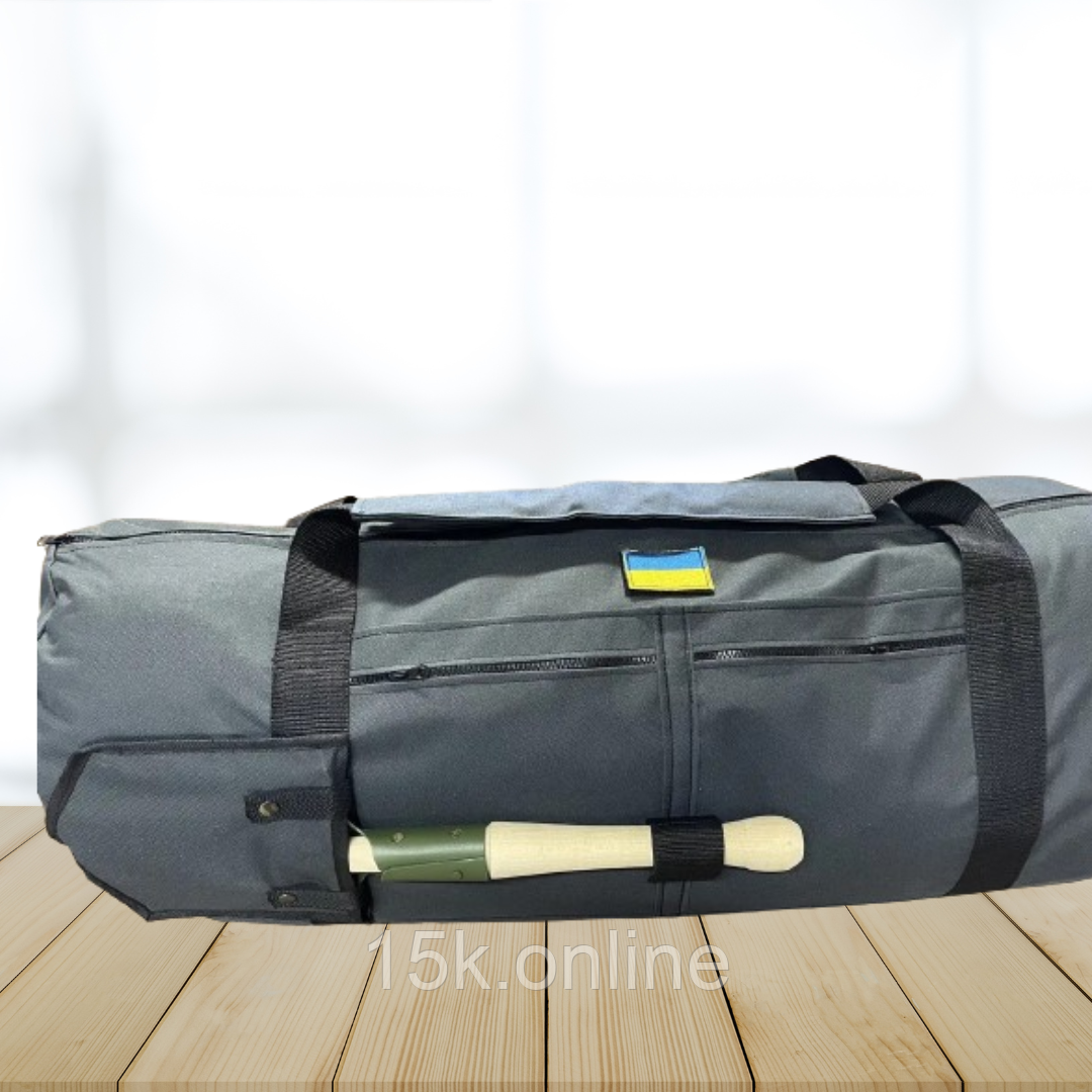 Сумка баул 120л Kordura хаки з стропами для каримату, фото 1