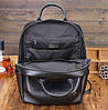 Великий чоловічий шкіряний рюкзак сумка 2 в 1 трасформер, сумка-рюкзак для чоловіків з натуральної шкіри, фото 6
