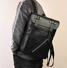 Чоловічий міський рюкзак чорний, фото 3