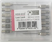 Игла ветеринарная многразовая 18G 1,2 x 40 мм LL HSW-ECO, 12 шт/упак
