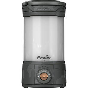 Туристичний кемпінговий ліхтар Fenix CL26R Pro/ Світлодіодний ліхтар з акумулятором на 5000 мАг/ Ліхтар на 500 люмен Сірий