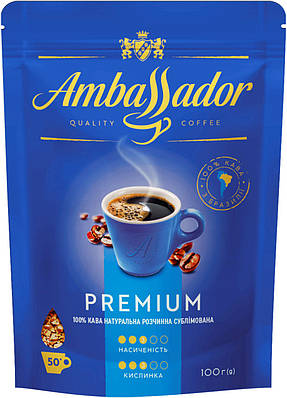 Кава розчинна Ambassador Premium, пакет 100г