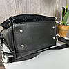 Жіноча міні сумочка на плече екошкіра чорна, якісна класична маленька сумка для дівчат, фото 6