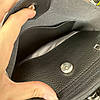 Жіноча міні сумочка на плече екошкіра чорна, якісна класична маленька сумка для дівчат, фото 8