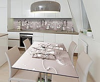 Наклейка 3Д виниловая на стол Zatarga «Идеальные формы» 600х1200 мм для домов, квартир, столо EM, код: 6510135