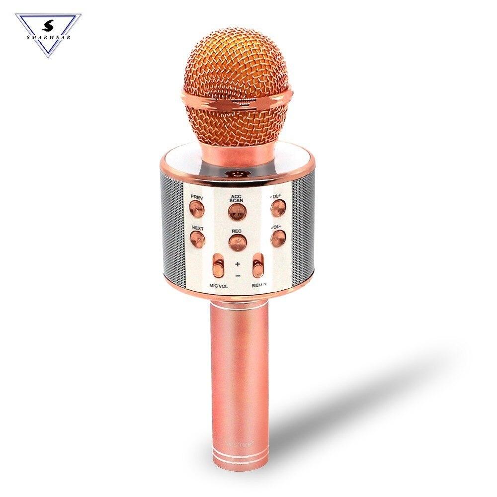 Bluetooth микрофон для караоке с изменением голоса WSTER WS-858 ZXC - фото 5 - id-p2194618740