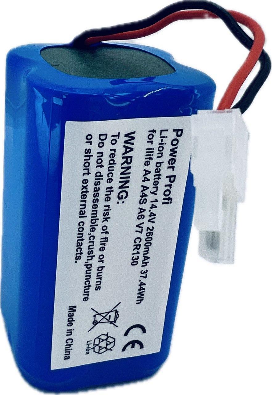 Акумулятор для пилососу li-ion 14.4v 2600mah - батарея ilife a4, a6, a9, v5, v7, polaris, liectroux x5s та інші, 2.60
