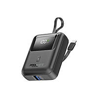 УМБ Promate PowerPod-10 10000 mAh USB-C/USB-А порт, USB-C кабель (powerpod-10.black)