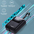 УМБ Promate PowerPod-10 10000 mAh USB-C/USB-А порт, USB-C кабель (powerpod-10.black), фото 2