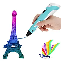 3Д ручка с LCD дисплеем Smart 3D pen-2 Рисование пластиком