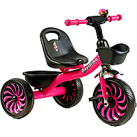 Велосипед детский трехколесный Best Trike розовый со звонком и корзинками SL-12011