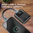 УМБ Promate PowerPod-10 10000 mAh USB-C/USB-А порт, USB-C кабель (powerpod-10.black), фото 6