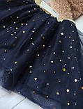 Синя спідниця для дівчат Зірочки, ночка, фото 5