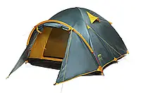 Туристическая трёхместная палатка Сила 2,2×2,2×1,3 м Сфера двухслойная с двумя входами водонепроницаемая tor