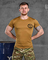 Тактическая военная футболка койот Odin летняя потоотводящая , Армейская легкая футболка койот для ЗСУ c niki