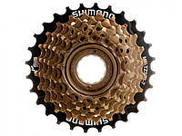 Тріскачка велосипедна Shimano MF-TZ 500 7шв. 28,24,22,20,18,16,14Т index, чорно-бронзова