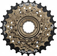 Тріскачка велосипедна Shimano MF-TZ 500 6шв. 28,24,21,18,16,14Т index, чорно-бронзова