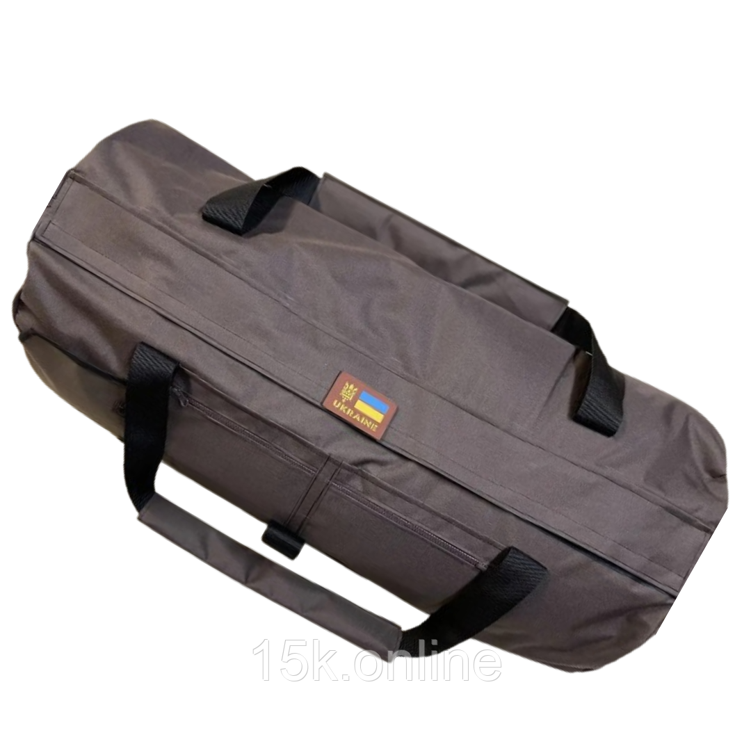 Сумка-баул 120л Oxford коричневий із захисним клапаном із чохлом для лопати, фото 1
