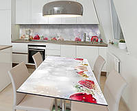 Наклейка 3Д виниловая на стол Zatarga «Ёлочные шарики» 650х1200 мм для домов, квартир, столов HR, код: 6443640