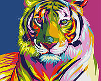 Картина по номерам Тигр, поп-арт, 40х50см (КНО2436)