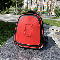 Жіночий міський рюкзак-сумка-трансформер, маленький якісний рюкзак-рюкзачок Червоно-чорний