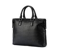 Чоловічий діловий портфель сумка для документів плетений, фото 3