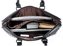 Чоловічий діловий портфель сумка для документів плетений, фото 5