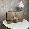 Жіноча міні сумочка клатч на ланцюжку капучіно, фото 9