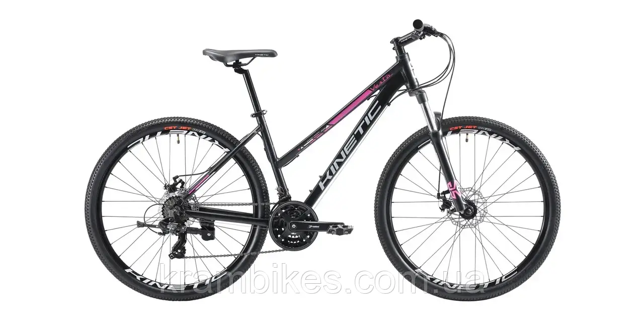 Велосипед жіночий Kinetic Vesta (2022) 27.5"-17" чорний