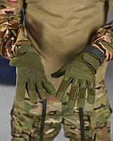 Тактические зеленые перчатки олива, Военные армейские перчатки олива okop юа Воин