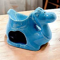 Ароматическая лампа для эфирных масел из керамики 9х10х6 см Верблюд Синий