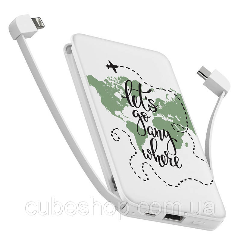 Повербанк (powerbank) "Let`s Go" 10000 мА·год, фото 1