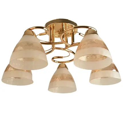 Люстра стельова на п'ять плафонів, фото 1