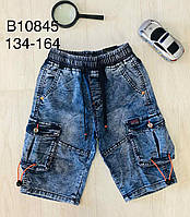 Шорты джинсовые для мальчиков оптом, Grace, 134-164 рр., арт. B10845