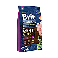 Корм Brit Premium сухий для дорослих собак дрібних порід вагою 1-10кг Бріт Преміум Дог Едалт S з куркою 8кг