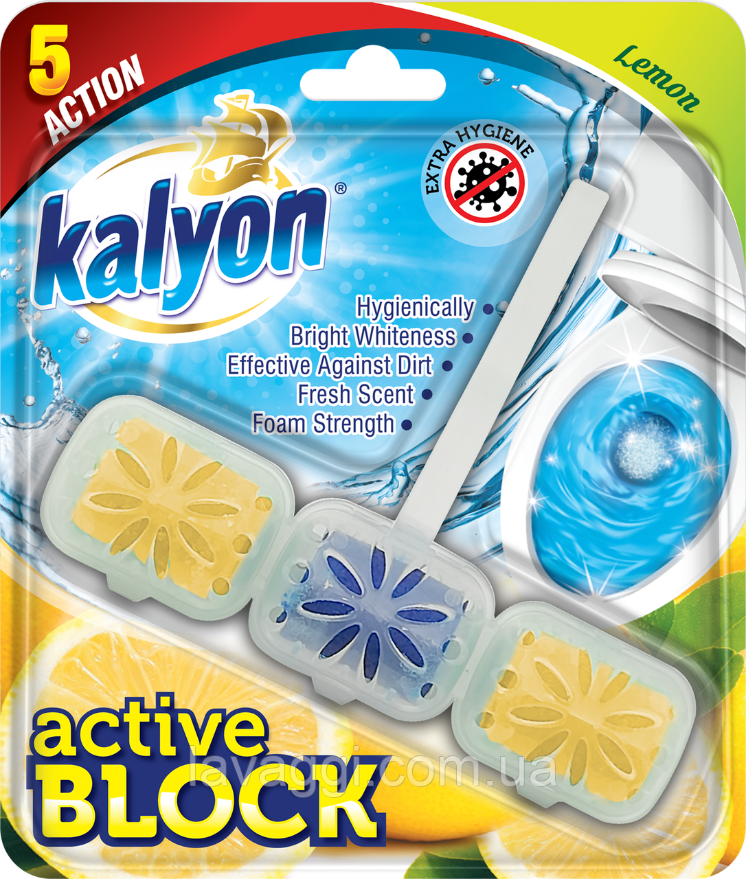 Активний блок для унітазів Kalyon з ароматом Лимону 57 грам